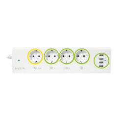LogiLink PA0130 power uitbreiding 1,5 m 4 AC-uitgang(en) Binnen Wit - Afbeelding 3