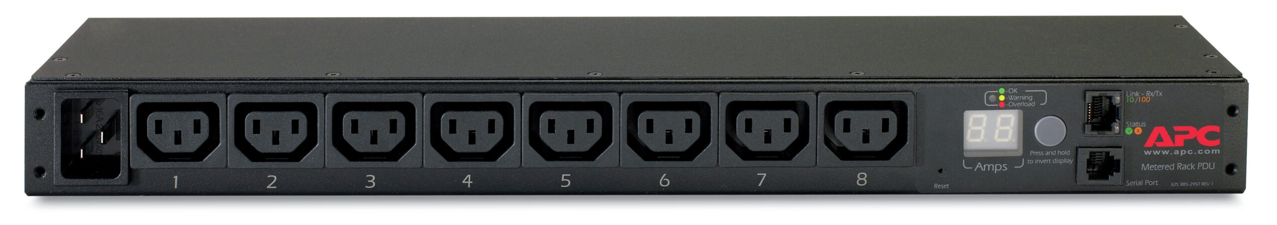 APC Rack PDU AP7821B, Metered, 0U/1U, 16A, 230V,(8x) C13, C20 stekker - Afbeelding 4