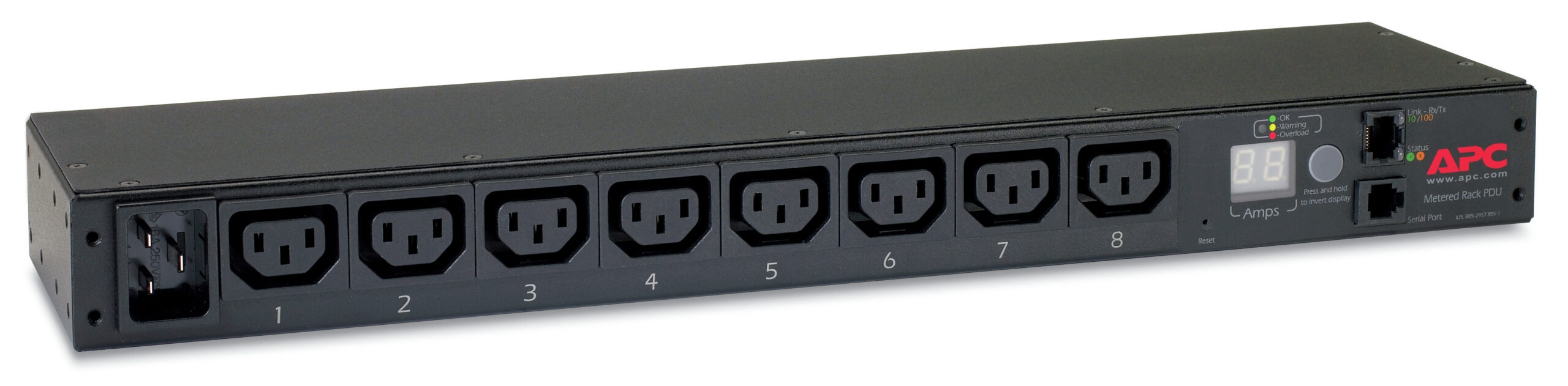 APC Rack PDU AP7821B, Metered, 0U/1U, 16A, 230V,(8x) C13, C20 stekker - Afbeelding 3
