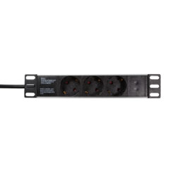 LogiLink PDU3B01 energiedistributie 3 AC-uitgang(en) 1U Zwart - Afbeelding 2