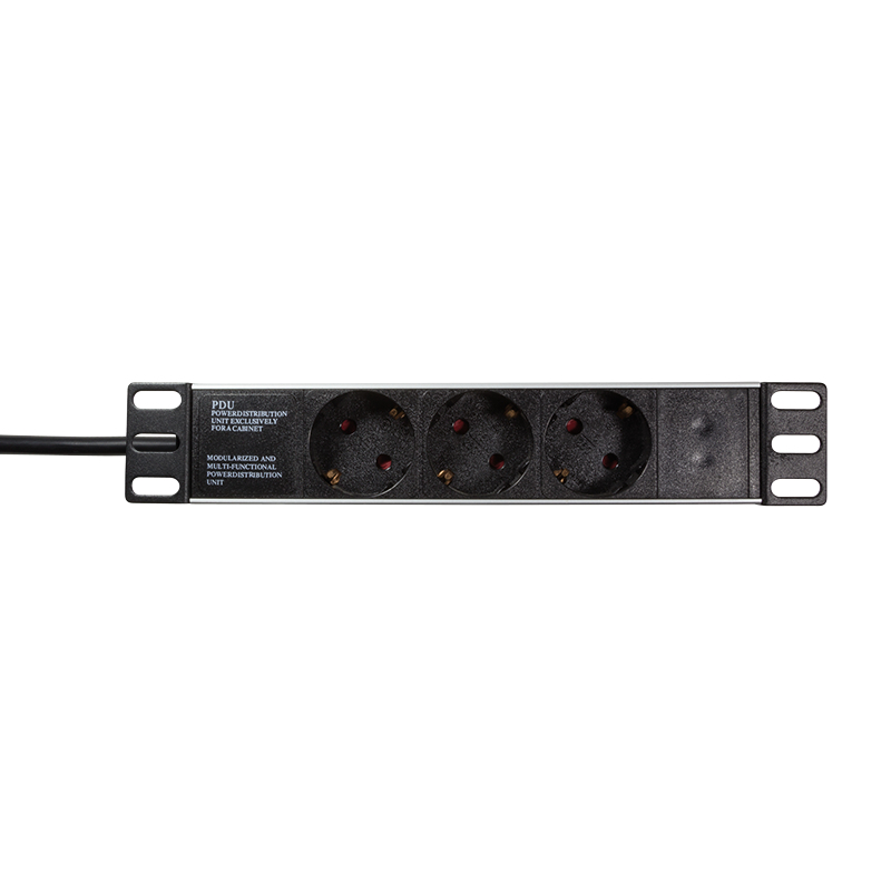 LogiLink PDU3B01 energiedistributie 3 AC-uitgang(en) 1U Zwart