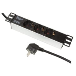 LogiLink PDU3B01 energiedistributie 3 AC-uitgang(en) 1U Zwart - Afbeelding 3
