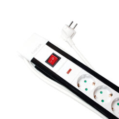 LogiLink LPS211 power uitbreiding 3 m 5 AC-uitgang(en) Binnen Zwart, Wit - Afbeelding 3