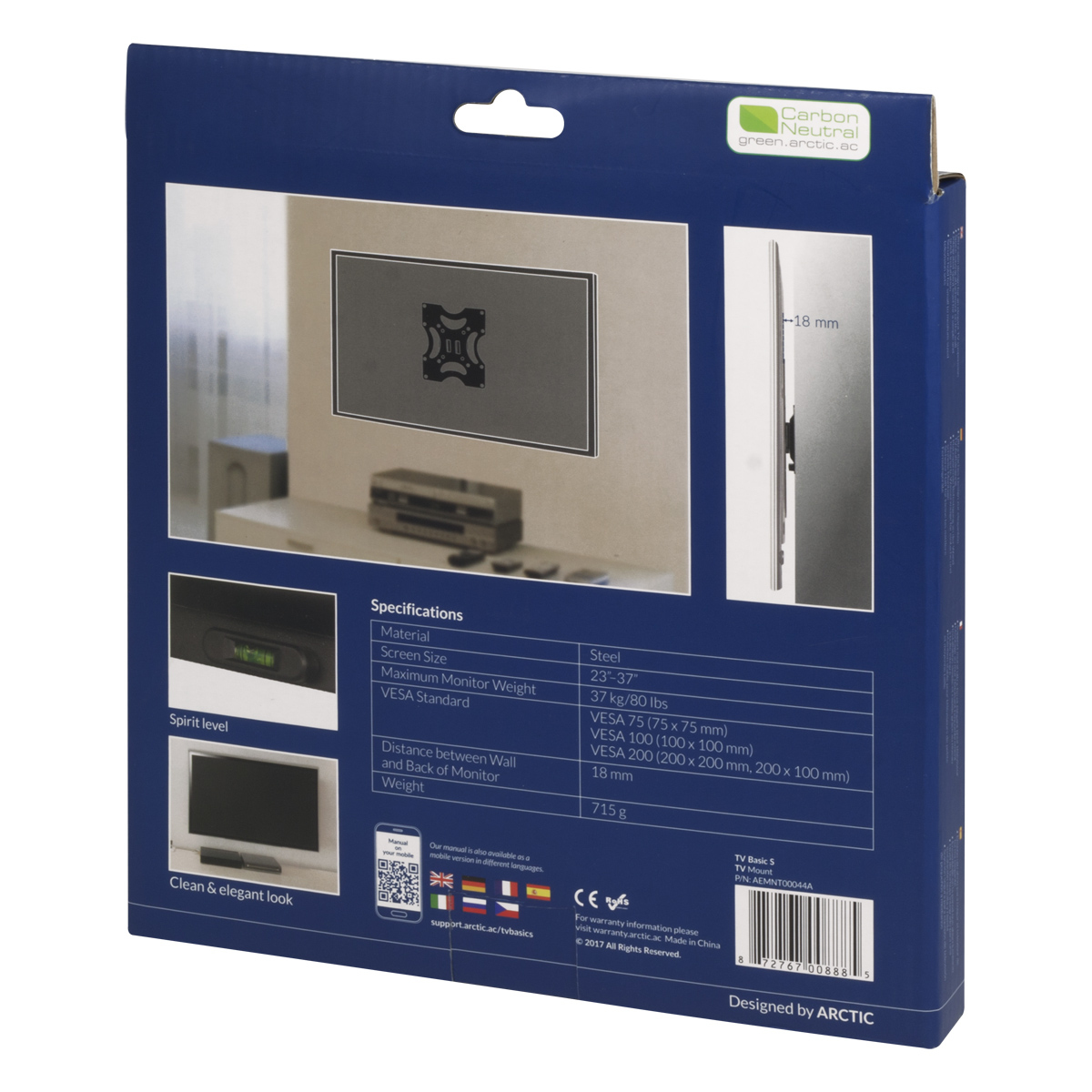ARCTIC TV Basic S 139,7 cm (55") Zwart - Afbeelding 7