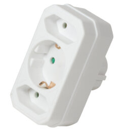 LogiLink LPS221 netstekker adapter Type F Typ C (Eurostekker) + Type F Wit