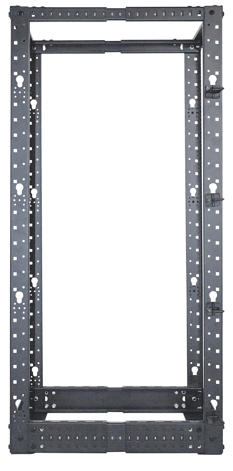 Intellinet 19" open frame rack, 26U, 4-post, bouwpakket, max. 360 kg draagvermogen, zwart - Afbeelding 6