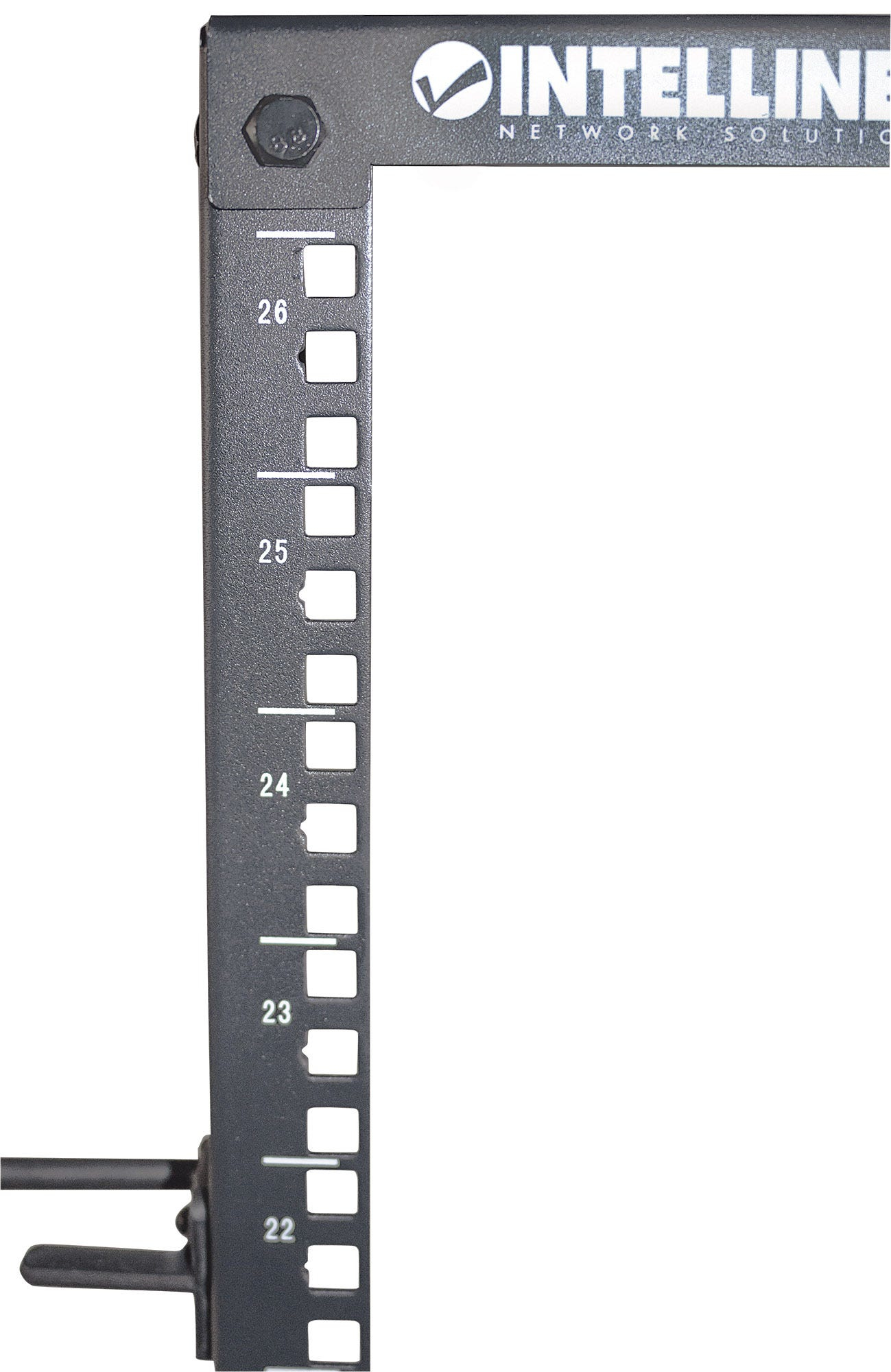 Intellinet 19" open frame rack, 26U, 4-post, bouwpakket, max. 360 kg draagvermogen, zwart - Afbeelding 10