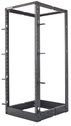 Intellinet 19" open frame rack, 26U, 4-post, bouwpakket, max. 360 kg draagvermogen, zwart