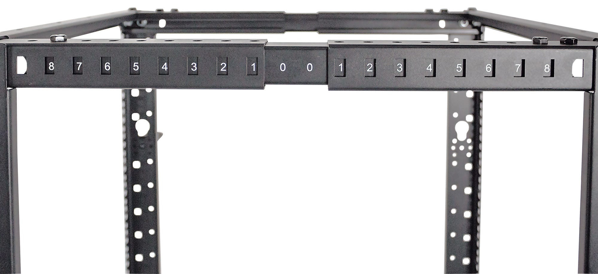 Intellinet 19" open frame rack, 26U, 4-post, bouwpakket, max. 360 kg draagvermogen, zwart - Afbeelding 7