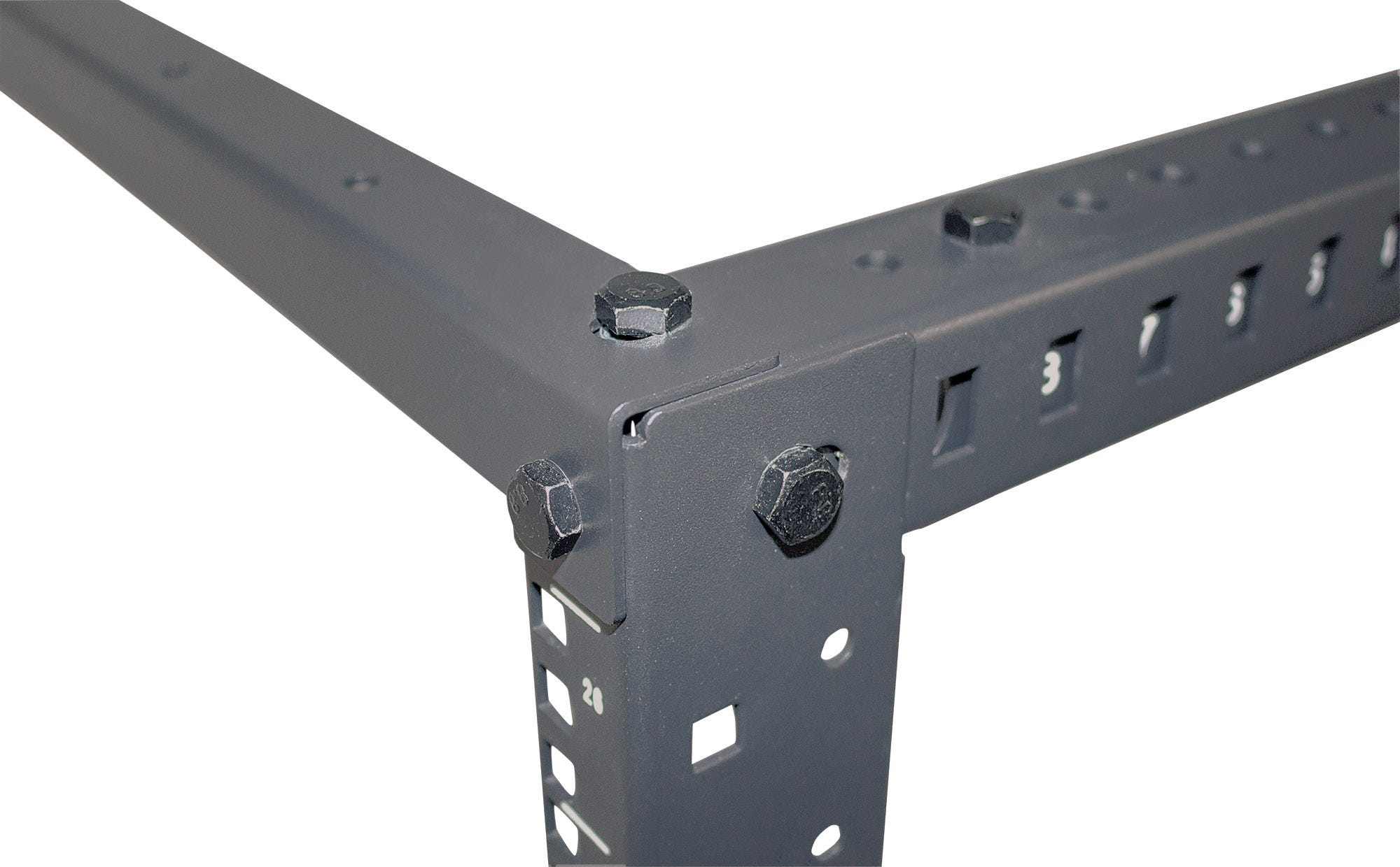 Intellinet 19" open frame rack, 26U, 4-post, bouwpakket, max. 360 kg draagvermogen, zwart - Afbeelding 8