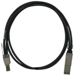 QNAP CAB-SAS05M-8644-8088 Serial Attached SCSI (SAS)-kabel 1 m Zwart, Metallic - Afbeelding 2