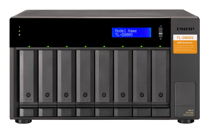 QNAP TL-D800S behuizing voor opslagstations HDD-/SSD-behuizing Zwart, Grijs 2.5/3.5" - Afbeelding 2