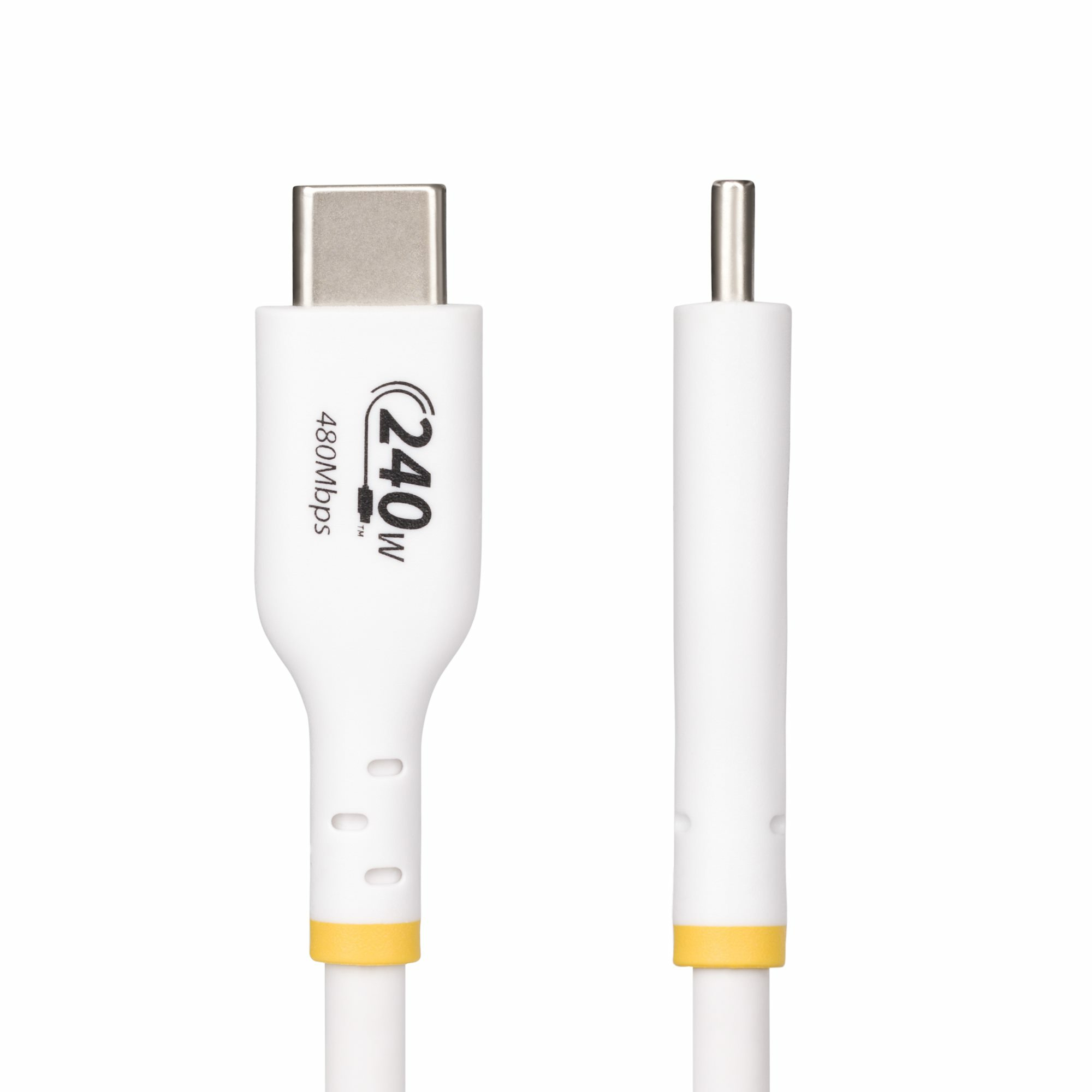 StarTech.com 4m USB-C Laadkabel, Charge & Sync, 240W (5A) PD EPR, USB 2.0, Laptop Type C Laadkabel, USB-IF Gecertificeerd, TPE Mantel - Witte USB-C Oplaadkabel - Afbeelding 4
