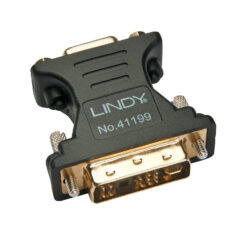 Lindy 41199 tussenstuk voor kabels VGA DVI-I Zwart, Goud - Afbeelding 2