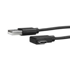 StarTech.com 1m USB-A naar USB-C Laadkabel, Haaks, Charge & Sync, 3A, USB 2.0 - Zwarte USB Oplaadkabel - Afbeelding 2