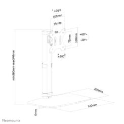 Neomounts FPMA-D890WHITE Monitorstandaard 10-30" - Afbeelding 10
