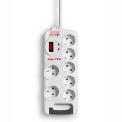 Salicru 680BA000006 Overspanningsbeveiliging Wit 7 AC-uitgang(en) 250 V 1,8 m - Afbeelding 2