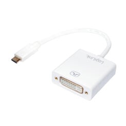 LogiLink UA0245A video kabel adapter 0,14 m DVI USB Type-A Wit