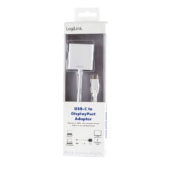 LogiLink 0.14m, USB-C 3.1/DisplayPort USB grafische adapter Wit - Afbeelding 3