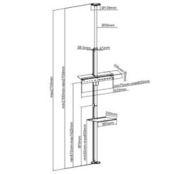 Techly ICA-TR32 tv-bevestiging 177,8 cm (70") Zilver - Afbeelding 5