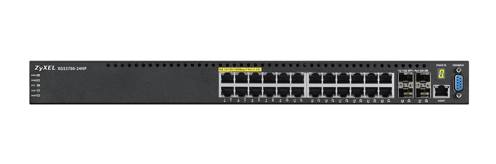 Zyxel XGS3700-24HP Managed L2+ Power over Ethernet (PoE) Zwart - Afbeelding 4