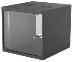 Intellinet 19" netwerkkast wand (basic), 9U, 560 mm diep, zwart, bouwpakket, max. 50 kg, bruikbare diepte 500 mm, glazen deur, montagemateriaal niet inbegrepen - Afbeelding 2