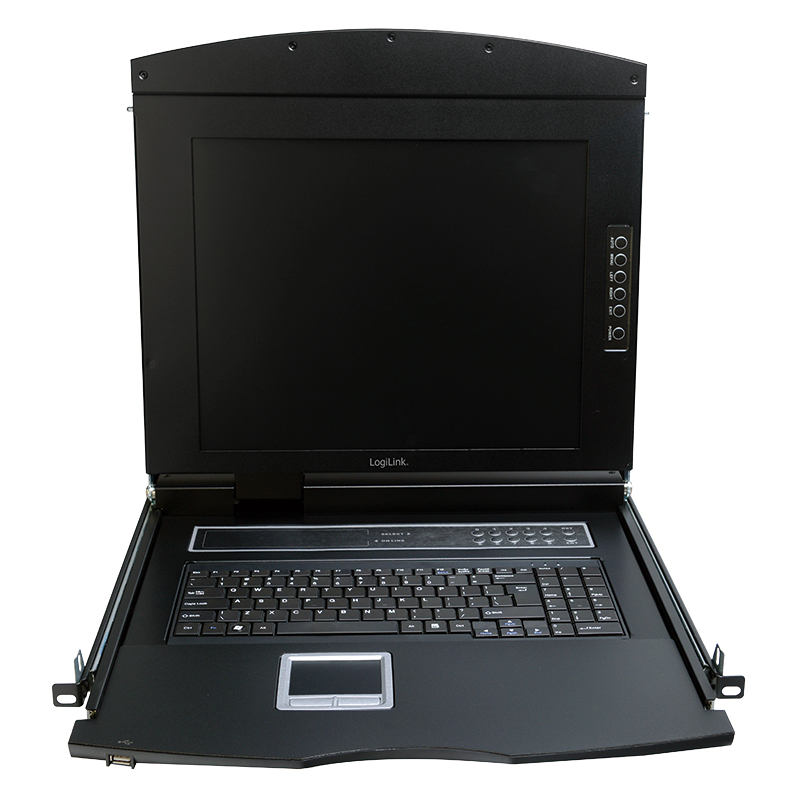 LogiLink LC702GE rack console 43,2 cm (17") 1280 x 1024 Pixels Metaal Zwart 1U - Afbeelding 3
