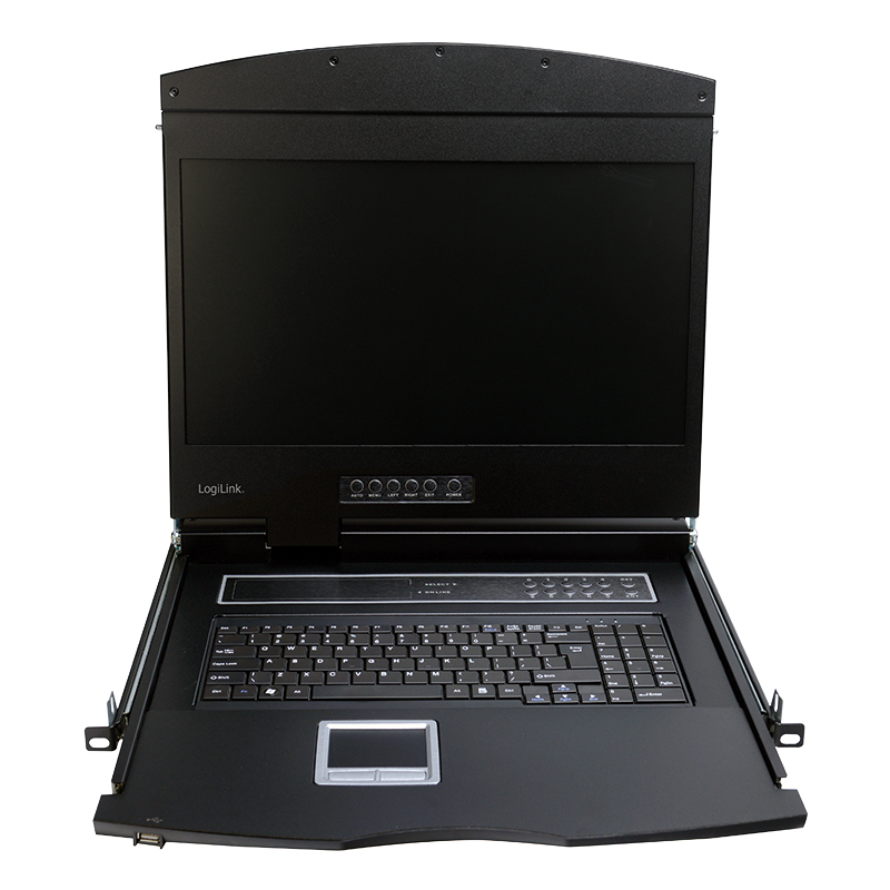 LogiLink LC902GE rack console 47 cm (18.5") 1366 x 768 Pixels Metaal Zwart 1U - Afbeelding 4