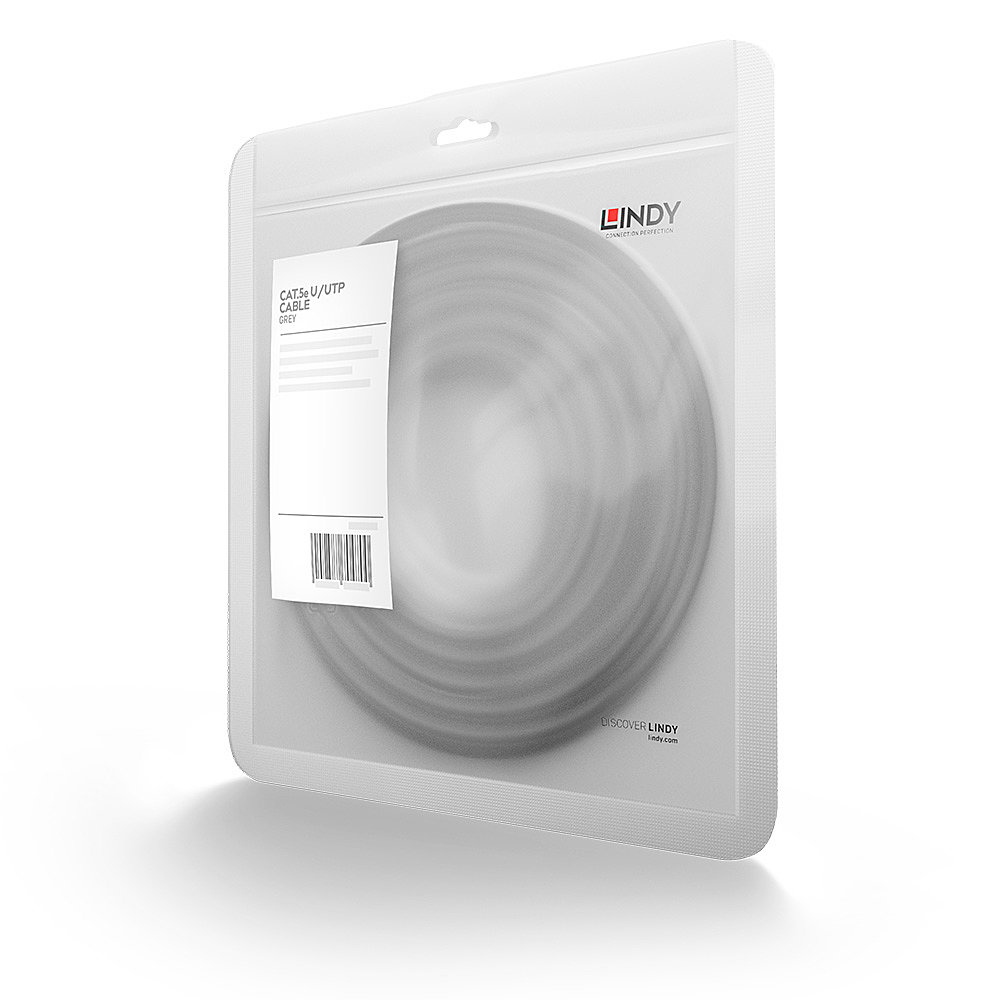 Lindy 48365 netwerkkabel Grijs 5 m Cat5e U/UTP (UTP) - Afbeelding 3