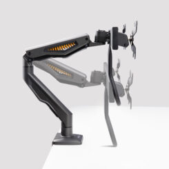 StarTech.com Dual Monitor Arm met Crossbar voor Bureau, Tot 27 inch Schermen, VESA 75x75/100x100, Max 15kg, C-klem, Volledig Scharnierend, Arm met Veermechanisme, TAA - Afbeelding 8