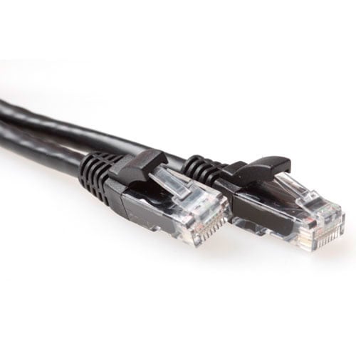 ACT Zwarte 3 meter U/UTP CAT6A patchkabel snagless met RJ45 connectoren - Afbeelding 2