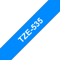 Brother TZE-535 labelprinter-tape Wit op blauw - Afbeelding 2