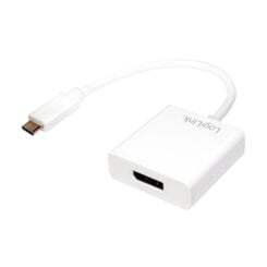 LogiLink 0.14m, USB-C 3.1/DisplayPort USB grafische adapter Wit - Afbeelding 2