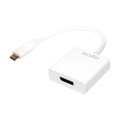 LogiLink 0.14m, USB-C 3.1/DisplayPort USB grafische adapter Wit