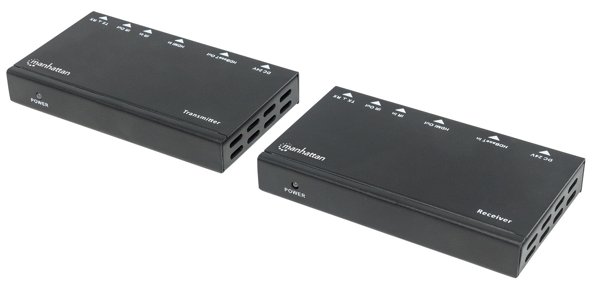 Manhattan 207638 audio/video extender AV-zender & ontvanger Zwart