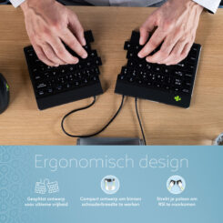 R-Go Tools Ergonomisch toetsenbord R-Go Split Break v2 met pauzesoftware, gesplitst toetsenbord, QWERTY (IT), bedraad, zwart - Afbeelding 10