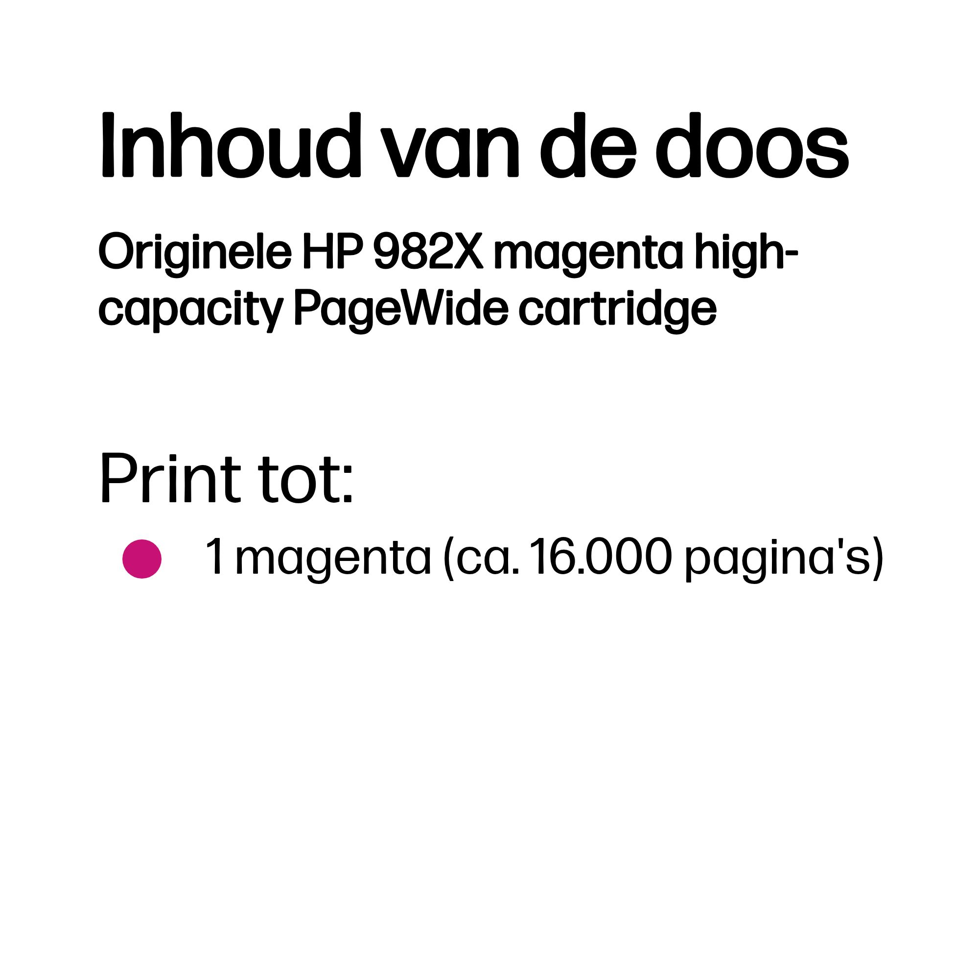HP Originele 982X magenta high-capacity PageWide cartridge - Afbeelding 4