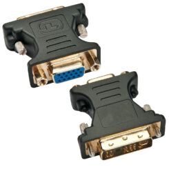 Techly IADAP DVI-8600T tussenstuk voor kabels DVI-A VGA Zwart - Afbeelding 2