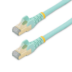 StarTech.com 1m aqua Cat6a Ethernet netwerkkabel shielded (STP) Cat6a patchkabel Cat 6a - Afbeelding 2