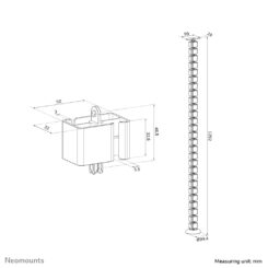 Neomounts ADS06-130WH Kabelgeleider - schroefbevestiging - universeel - Afbeelding 13