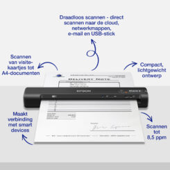 Epson WorkForce ES-60W, snelle draadloze mobiele A4-scanner met Wi-Fi-connectiviteit, ScanSmart-technologie en LCD-scherm - Afbeelding 8