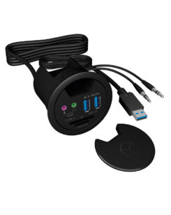 ICY BOX IB-HUB1404A wandcontactdoos Zwart - Afbeelding 6