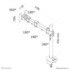 Neomounts FPMA-D960G Monitorarm 10-30" - Afbeelding 7