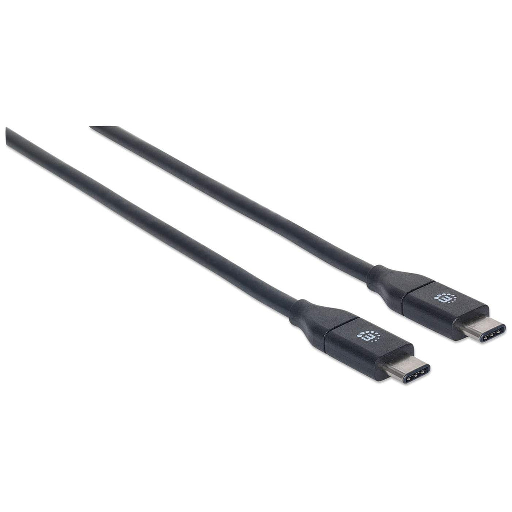 Manhattan USB-C naar USB-C kabel, 50 cm, mannelijk naar mannelijk, 10 Gbps (USB 3.2 Gen 2 / USB 3.1), 3A, zwart, levenslange garantie, equivalent aan USB31CC50CM - Afbeelding 3