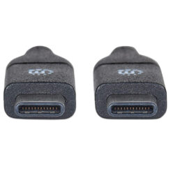 Manhattan USB-C naar USB-C kabel, 50 cm, mannelijk naar mannelijk, 10 Gbps (USB 3.2 Gen 2 / USB 3.1), 3A, zwart, levenslange garantie, equivalent aan USB31CC50CM - Afbeelding 4