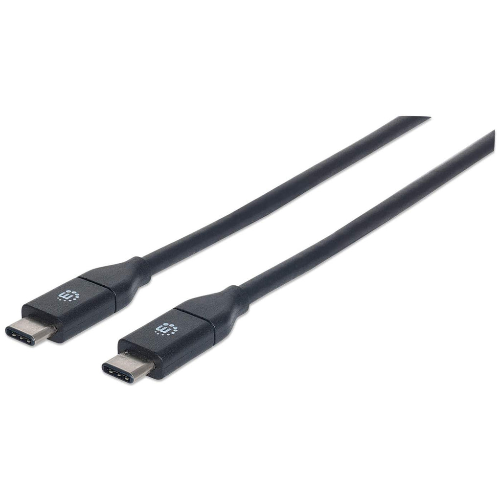 Manhattan USB-C naar USB-C kabel, 50 cm, mannelijk naar mannelijk, 10 Gbps (USB 3.2 Gen 2 / USB 3.1), 3A, zwart, levenslange garantie, equivalent aan USB31CC50CM - Afbeelding 2