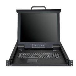 StarTech.com 8 port KVM Rack Console met 1,8m Lange Kabels, Geïntegreerde KVM Switch met 17" LCD Scherm, Universele 1U LCD KVM Console, OSD KVM, Duurzaam 50000 MTBF, USB + VGA Support, QWERTY Keyboard - Afbeelding 5