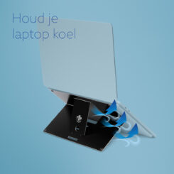 R-Go Tools Laptopstandaard R-Go Riser Attachable, verstelbaar, geintegreerd met je laptop, aluminium, zwart - Afbeelding 9