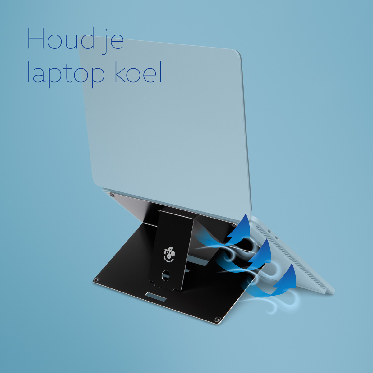R-Go Tools Laptopstandaard R-Go Riser Attachable, verstelbaar, geintegreerd met je laptop, aluminium, zwart - Afbeelding 9