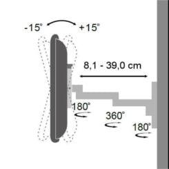 Techly ICA-LCD 104 tv-bevestiging 76,2 cm (30") Zilver - Afbeelding 5